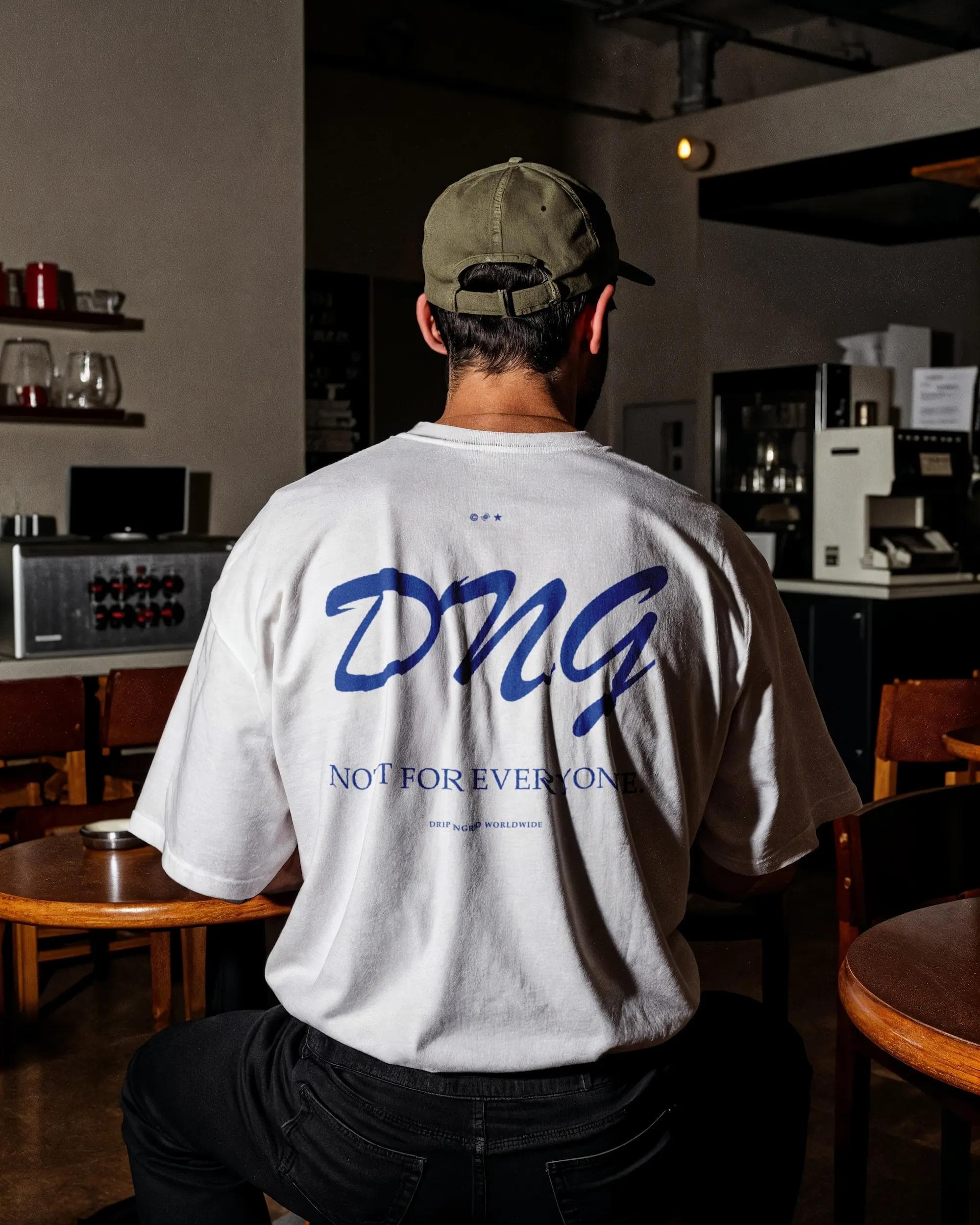 WHITE OVERSIZED PRINTED TEE – view 1